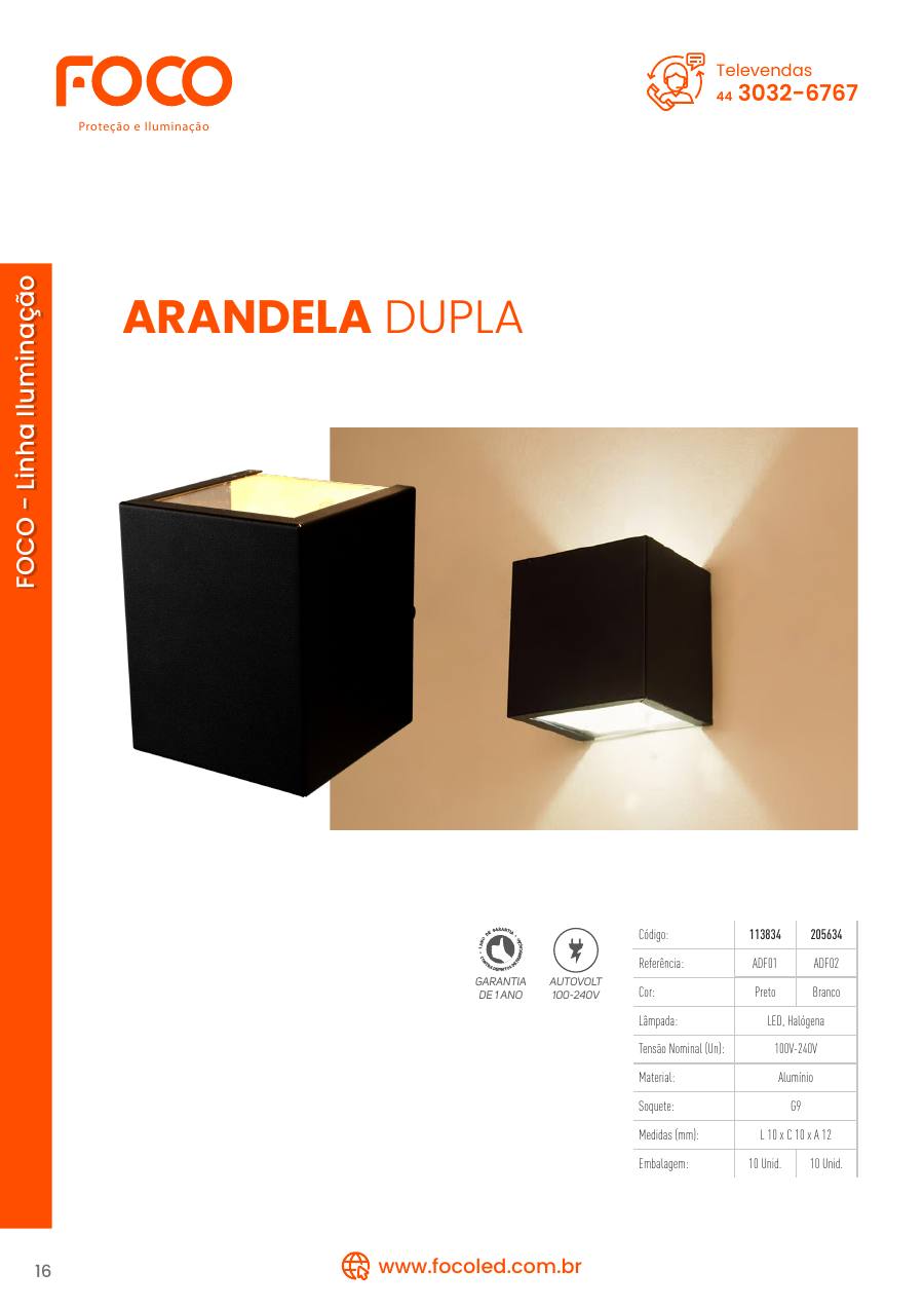 Arandela dupla