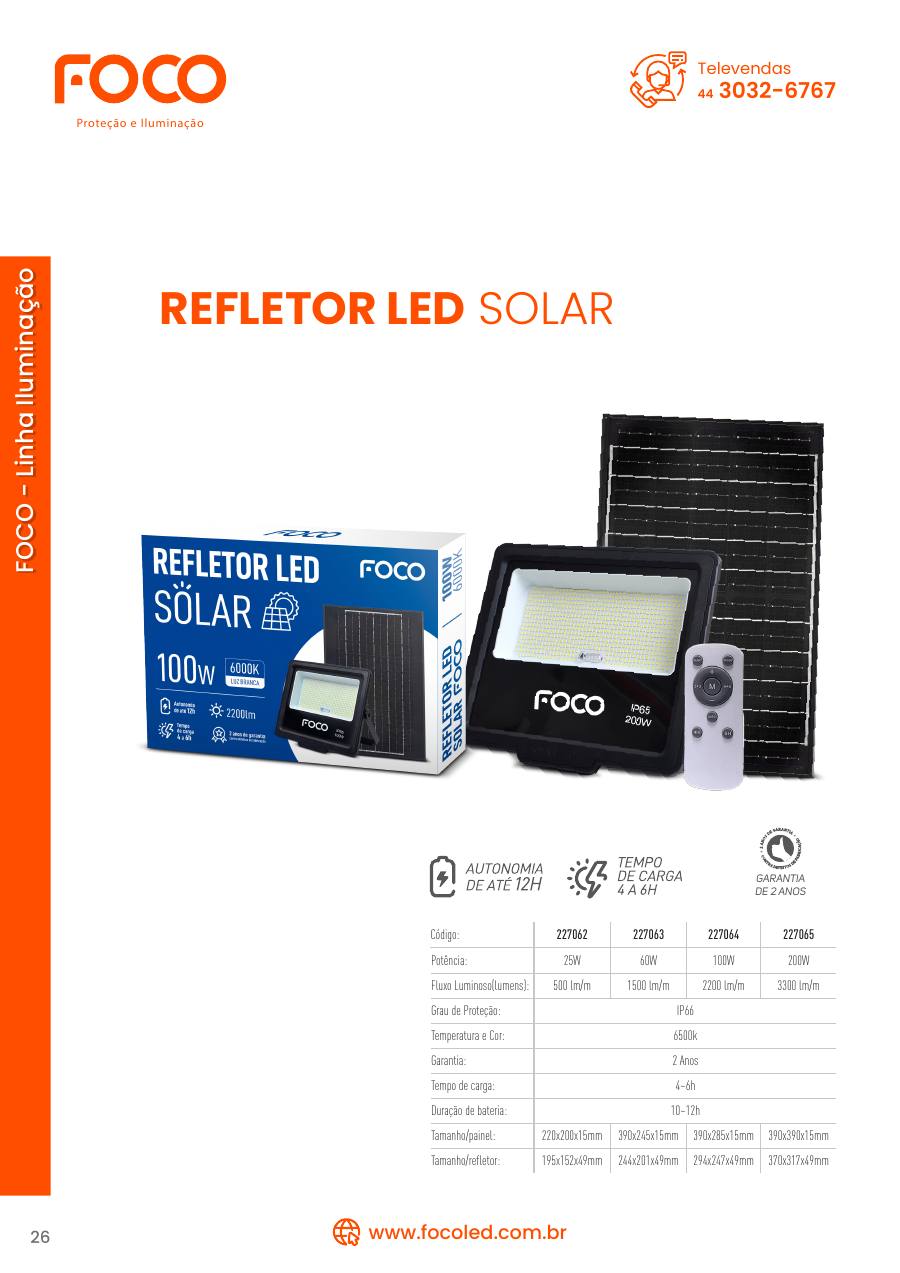 Refletor LED solar